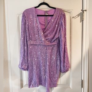 Purple Sequin Dress